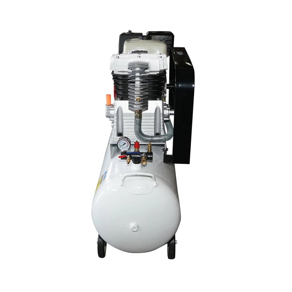Compressore d'aria a cinghia da 200 litri, motore a benzina da 13 CV, pressione massima 8 bar, volume di aspirazione aria 600 l/min Breckner Germany