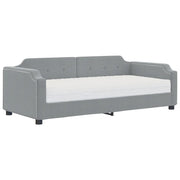Divano letto | Sof¨¤ letto | Letto singolo con Materasso Grigio Chiaro 100x200 cm in Tessuto