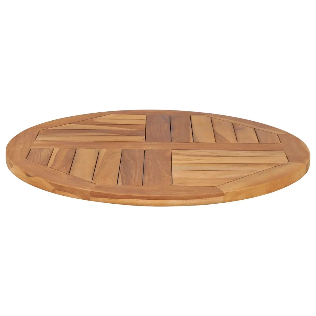 Piano Tavolo in Legno Massello di Teak Rotondo 2,5 cm 70 cm 48985