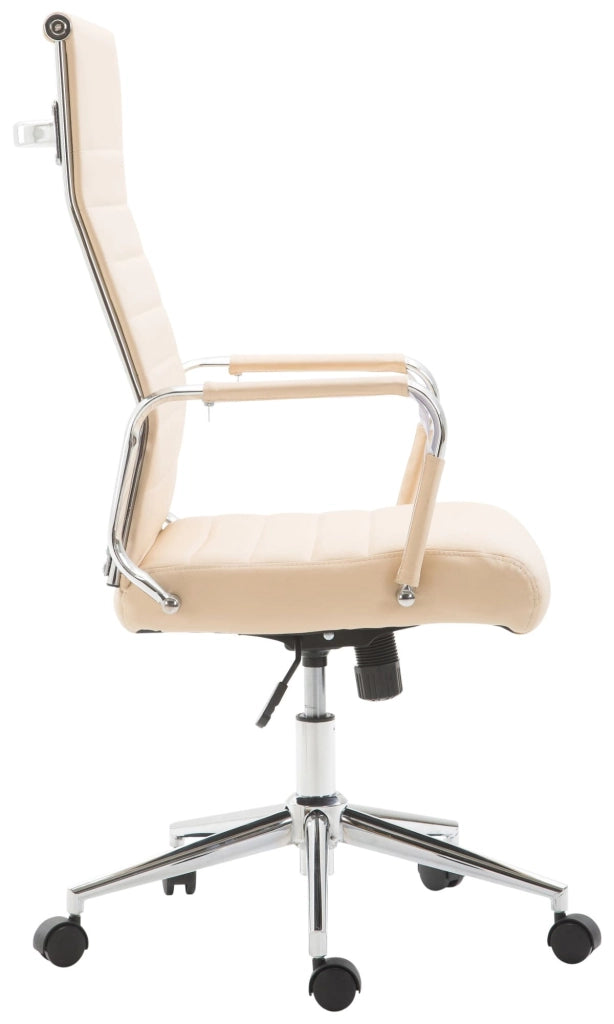 Sedia ufficio Kolumbus in similpelle crema