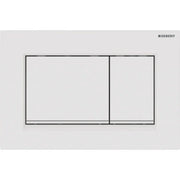 PLACCA DI COPERTURA 2 TASTI SIGMA 30 GEBERIT Bianco/bordo inf. Bianco opaco