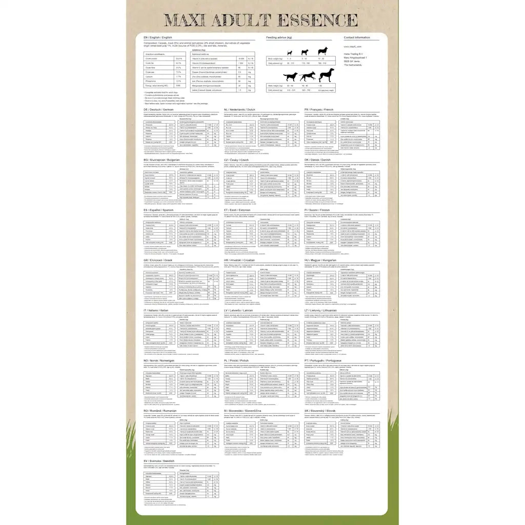 Cibo Premium Cani Maxi Adult Essence Beef & Chicken (2 x 15 kg) 275193