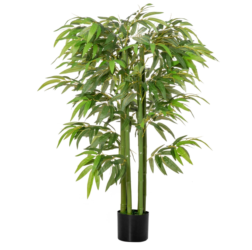 Bambù artificiale 140 cm in plastica verde per soggiorno, ufficio e giardino
