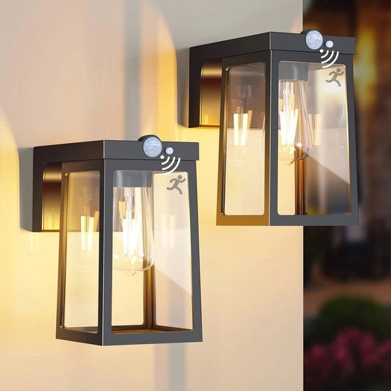 Lampada da Parete a Energia Solare per Esterno con Sensore di Movimento - Illuminazione Idrorepellente per Giardino e Terrazza