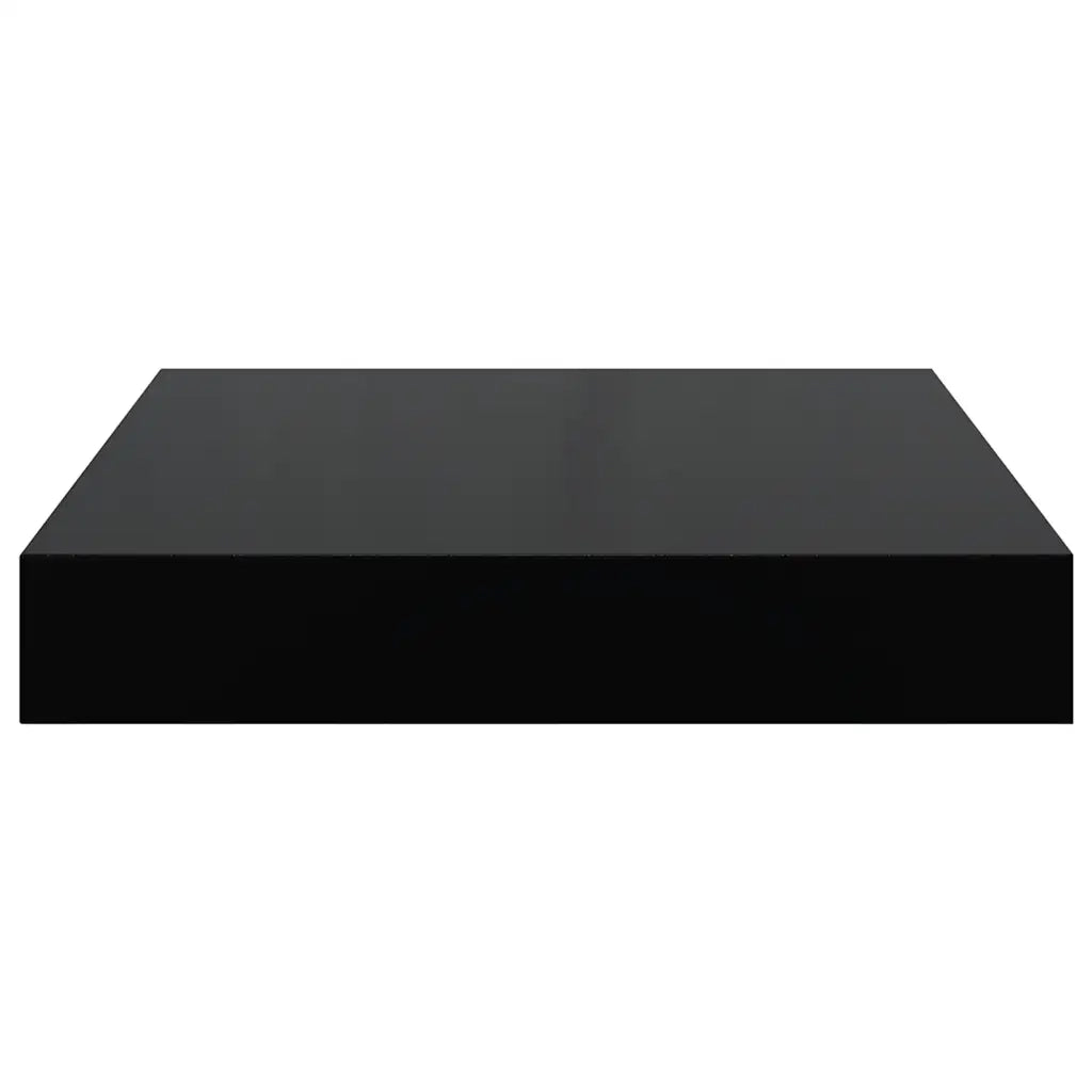 Scaffali a Parete 4 pz Nero Lucido 23x23,5x3,8 cm in MDF 323762