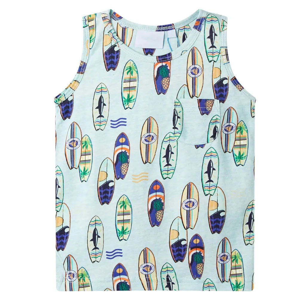 Canotta da Bambino Blu Tenue MÃ©lange 116