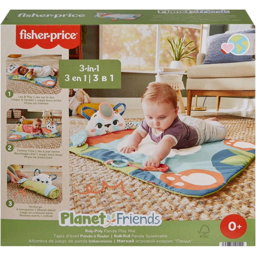 Fisher-Price Amici del Pianeta Tappetino Panda Gioco Specchietto Idea Regalo