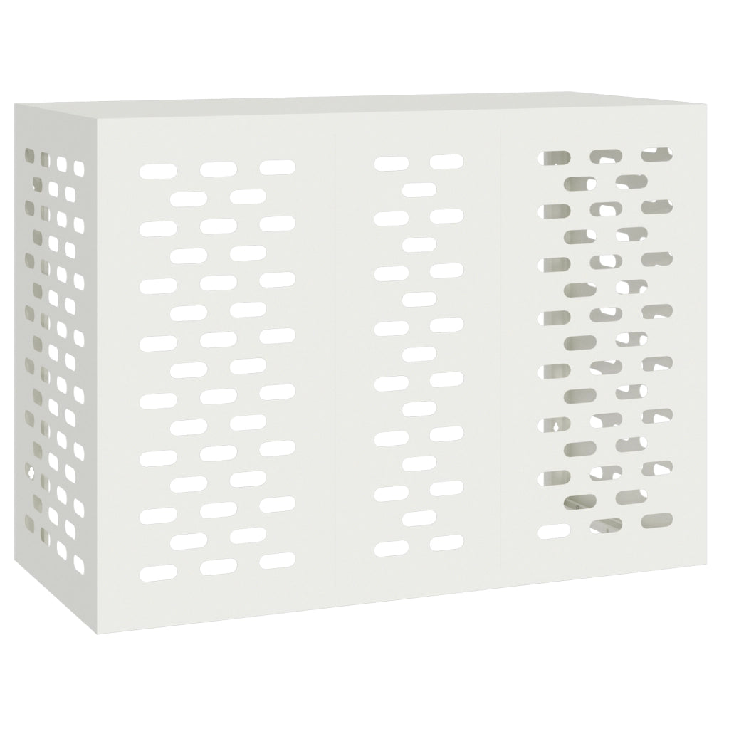 Copertura per condizionatore d'aria bianca 110x50x80 cm in acciaio