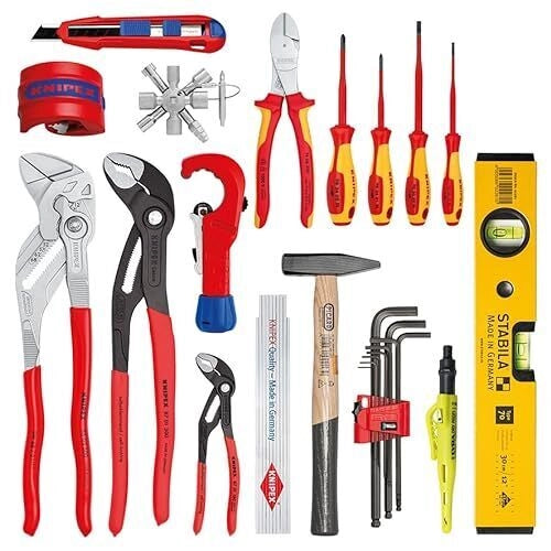 KNIPEX 00 21 50 S Zaino porta attrezzi Modular X18 per idraulici 17 pezzi Capacita' 18 litri Carico max 15 Kg con cinghie MOLLE e chiusure FIDLOCK colore Nero