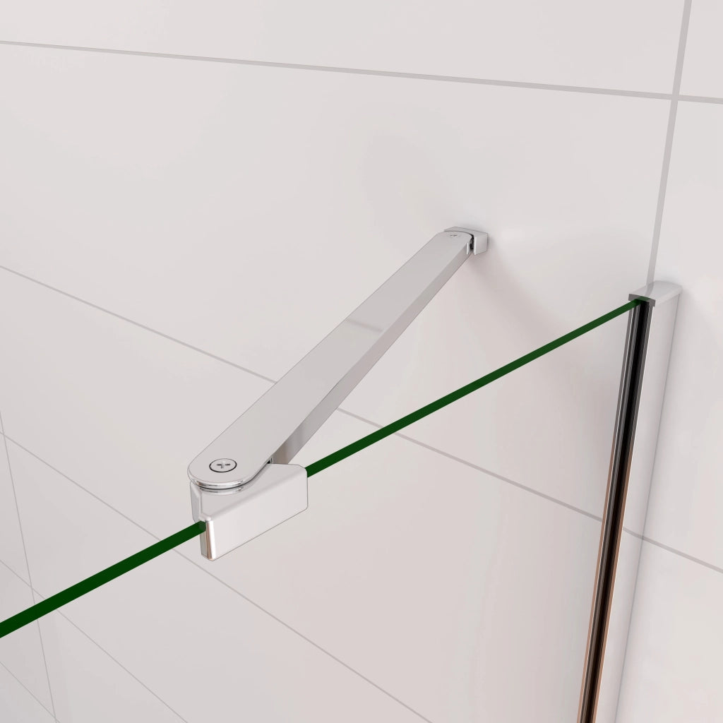 110x140cm Parete Doccia Sopravasca Angolare 2 Ante Pieghevoli con Parete Laterale 80 cm Vetro Temperato 6 mm Trasparente Anticalcare Cromato Lucido