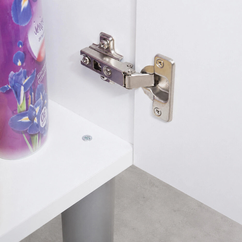 Mobile porta lavatrice 106x60 cm bianco opaco con vasca a sinistra e asse lavapanni incluso Medea