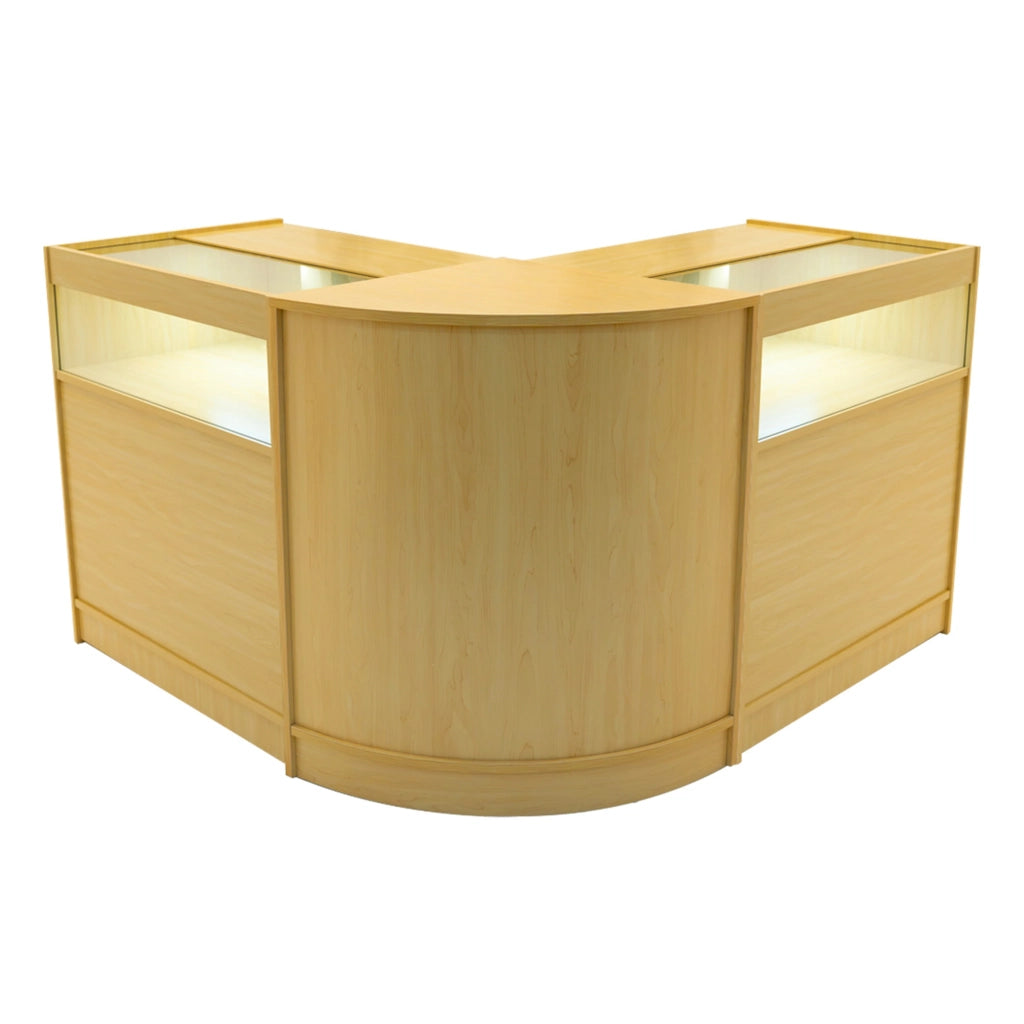 Set Banconi Negozio Iris LED B900 CM60 Acero con Vetrina e Serratura