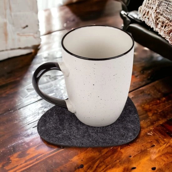 Set di supporti per vetrina ovoidali/tondeggianti - 12 pezzi - 12 x 8 cm - Colori chiaro/grigio scuro - Materiale veltro di alta qualità