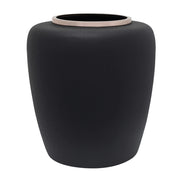 Vaso Art Deco 2025 in ferro nero opaco e oro rosa