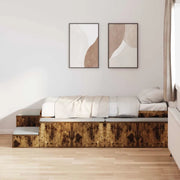 Struttura letto con contenitore Rovere fumé 75 cm 3335593