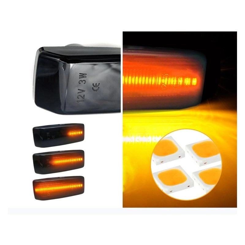 Kit Freccia Laterale a Led Side Marker Dinamica Lente Fume Mercedes Benz W201 W202 W124 OEM A1248200421