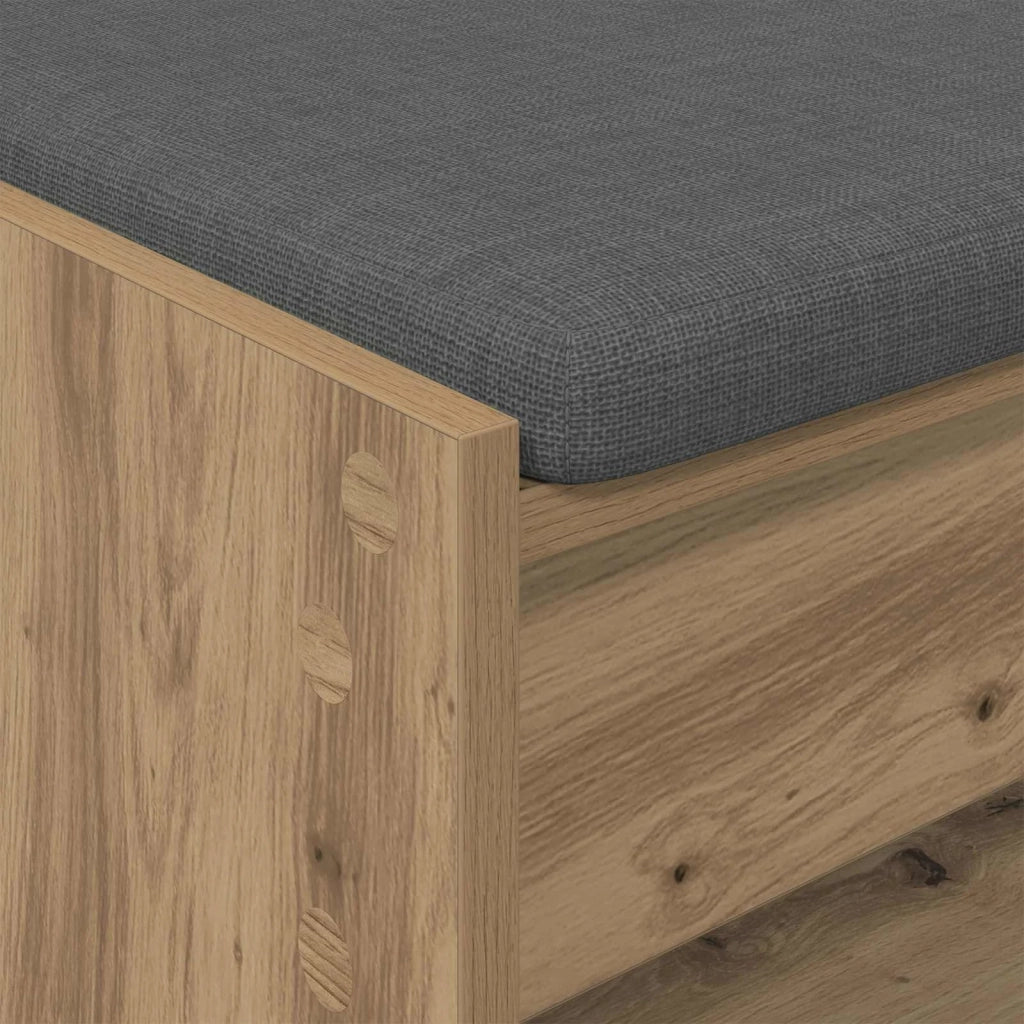 Panca per scarpe con cuscino Rovere Artigianale 906209