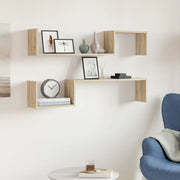 Mensole a Muro 2 pz Rovere Sonoma 100x15x20 cm Truciolato cod mxl 47883