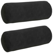 Cuscini a rullo 2 pz | Cuscini per sedie Nero ? 15 x 40 cm Tessuto in Cords