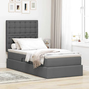 Letto con contenitore e materasso Grigio scuro 90 x 200 cm 3371881
