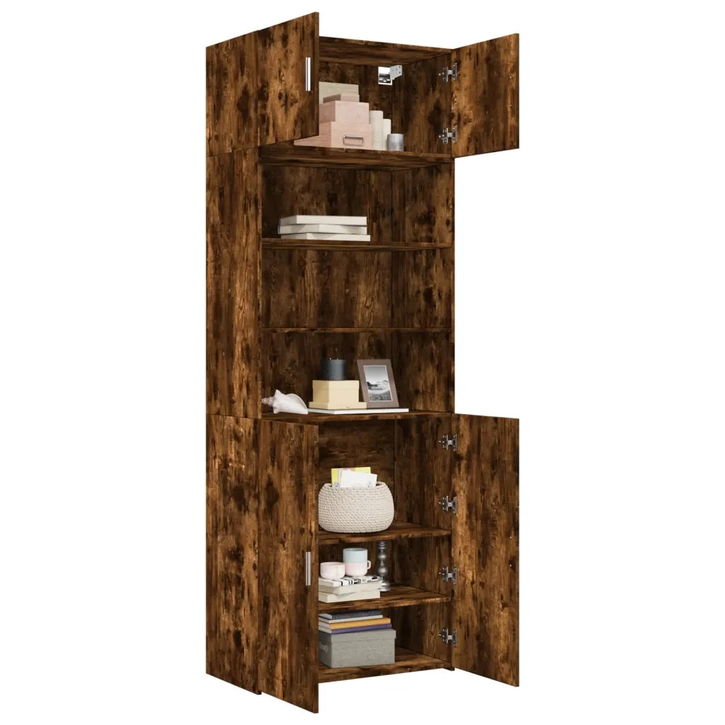 vidaXL Armadietto Rovere Fumo 80x42,5x225 cm in Truciolato