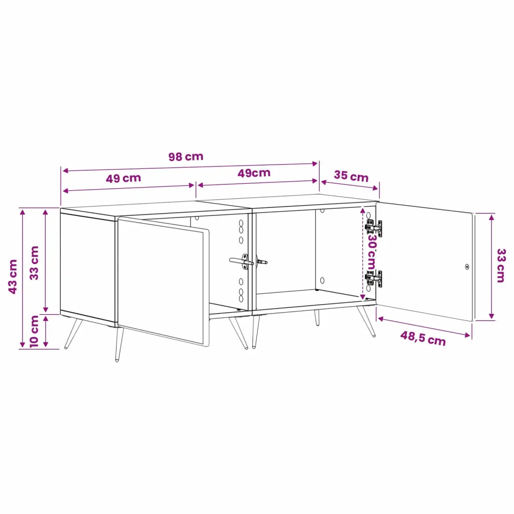 Mobile TV Bianco Legno ingegnerizzato 897555