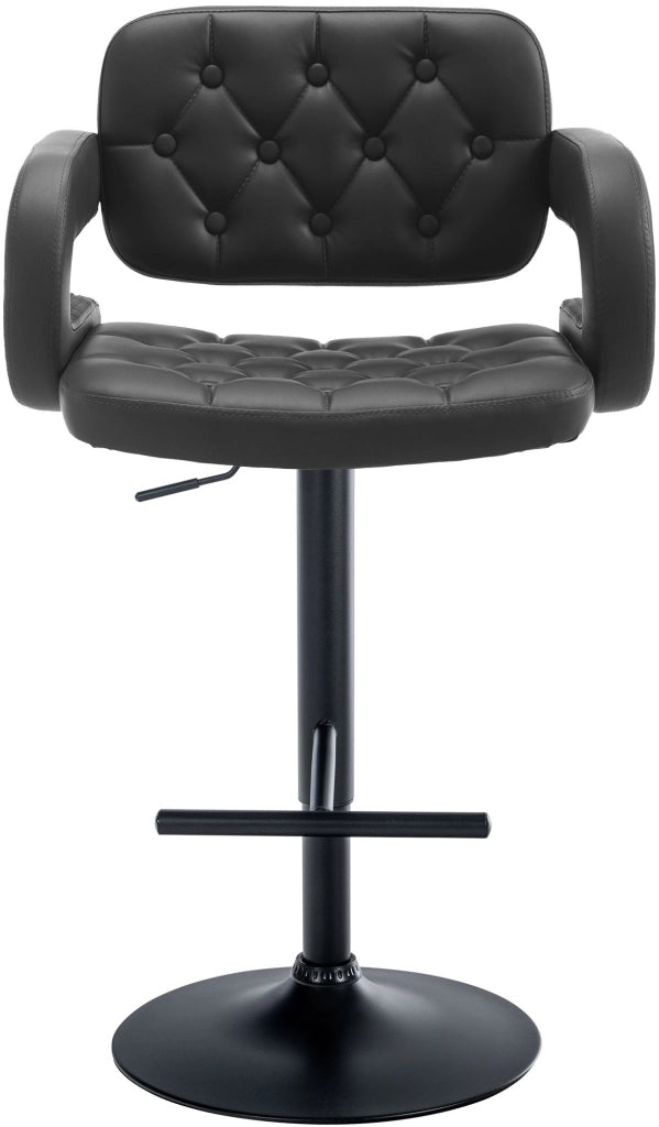 Sgabello Dublin in similpelle nero,nero