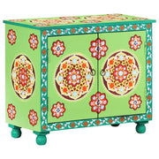 Credenza Dipinta a Mano Multicolore 70x35x60 cm Legno di Mango cod mxl 57385