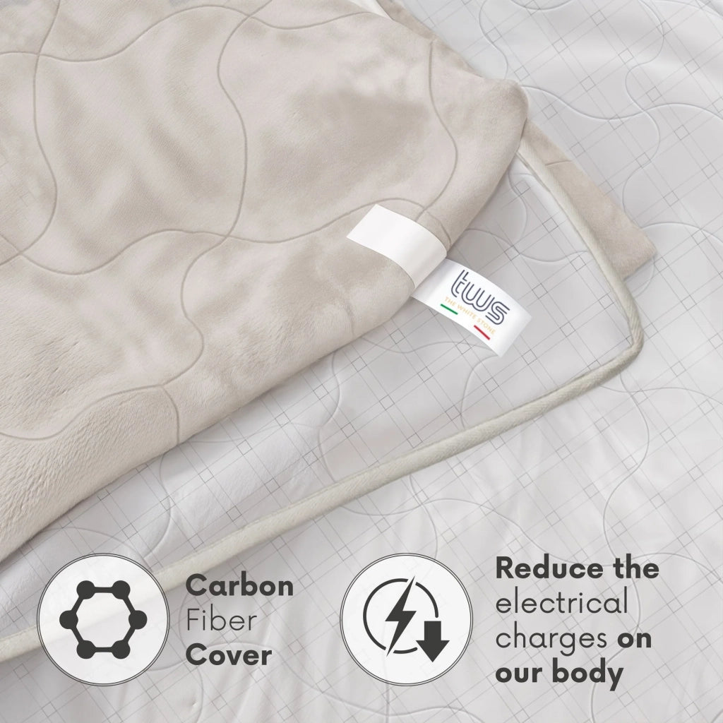 Coperta in Fibra di Carbonio 200 x 200 cm | Coperta Morbida per Divano | Coperta Antistress Double Face | Coperta Vellutata per Letto Matrimoniale
