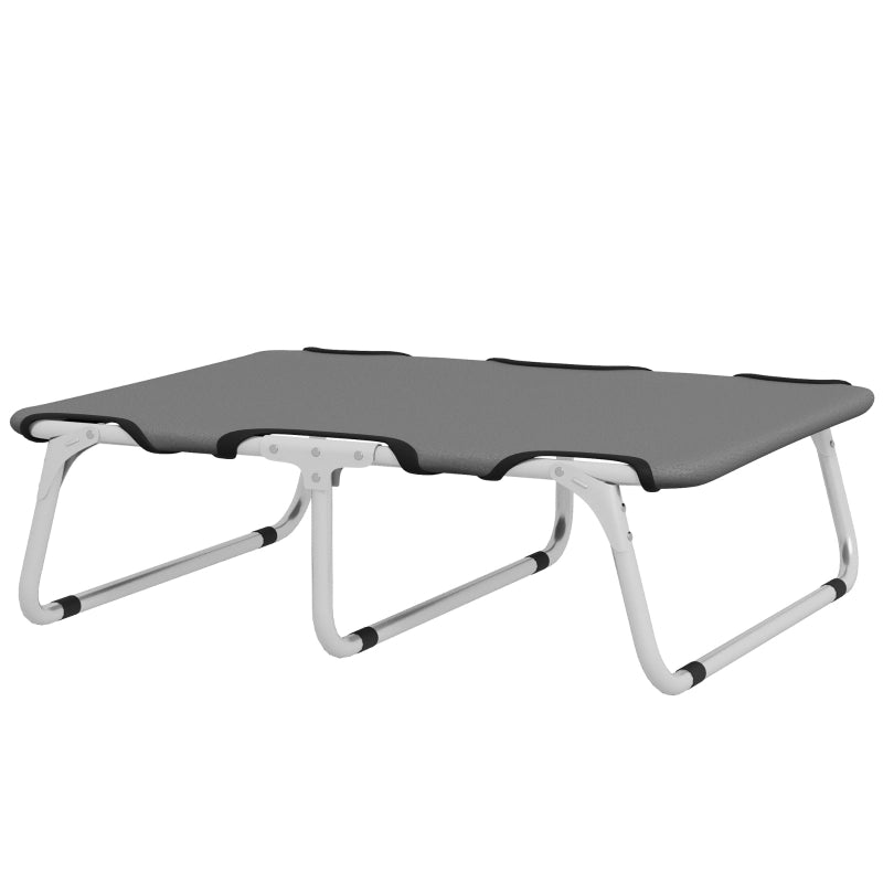 Lettino per cani pieghevole in acciaio e 600D Oxford, grigio, 71 x 58 x 20 cm