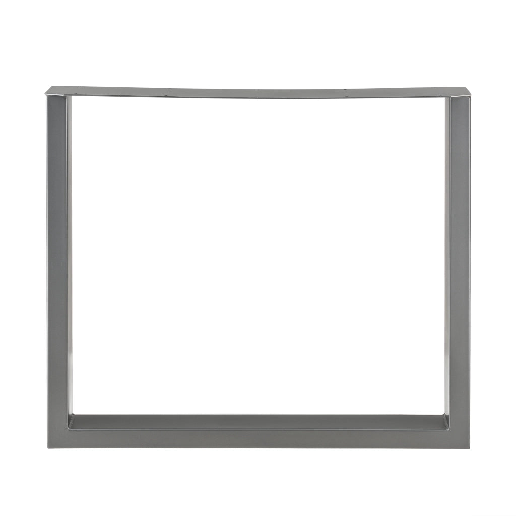 Set di 2 Gambe Rettangolari 'Makers' in Acciaio per Mobili Fai da Te (LxA) 80 x 72 cm - Grigio [en.casa]