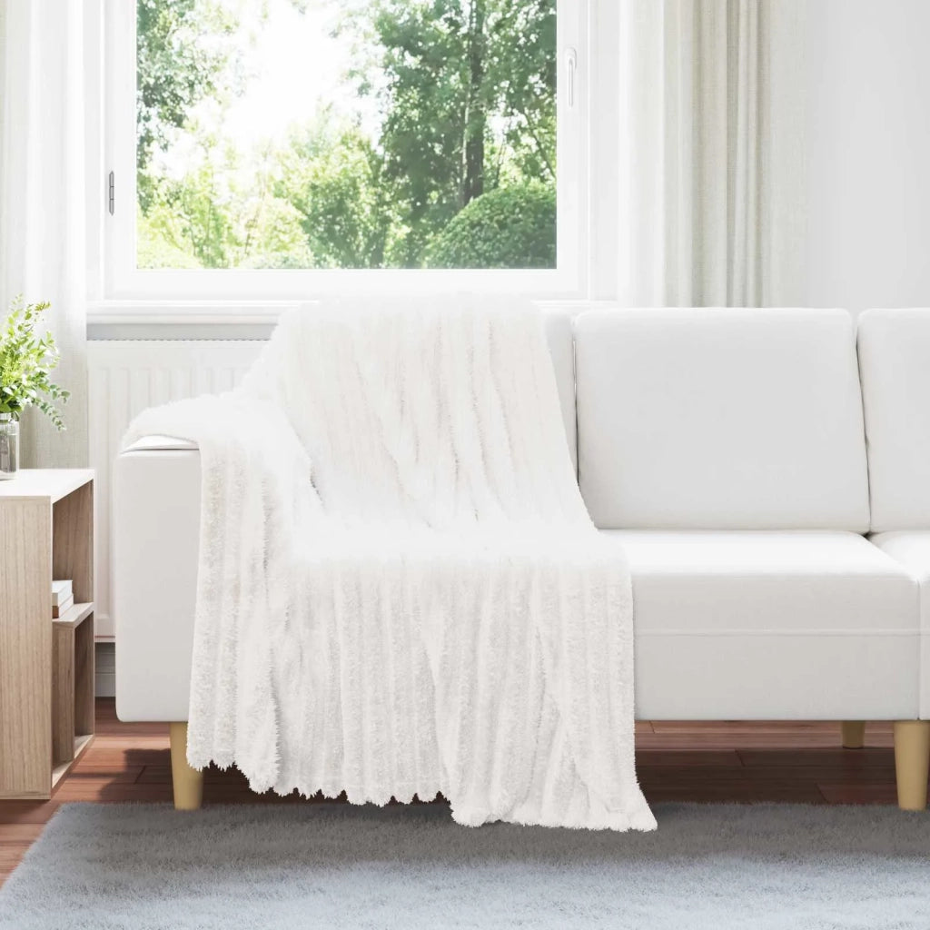 Coperte da Pile 6 pcs Bianco 150 x 130 cm Panno