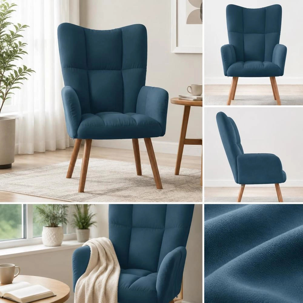 Blue Velvet Recliner