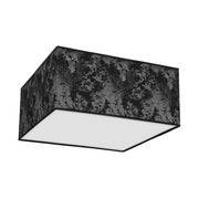 Plafoniera quadrata Satino 40cm nera 2xE27 Milagro