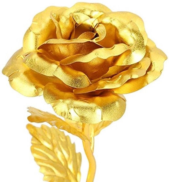 Fiori d'oro a vita - Rosa d'oro 24-karat - Fiori d'oro in scatola elegante - Materiale: oro - Ideale per San Valentino e la Festa della Mamma