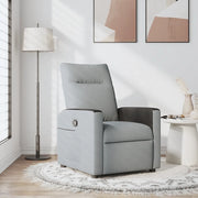 Divano Sedia-Poltrona Reclinabile in Tessuto Grigio Chiaro 270158