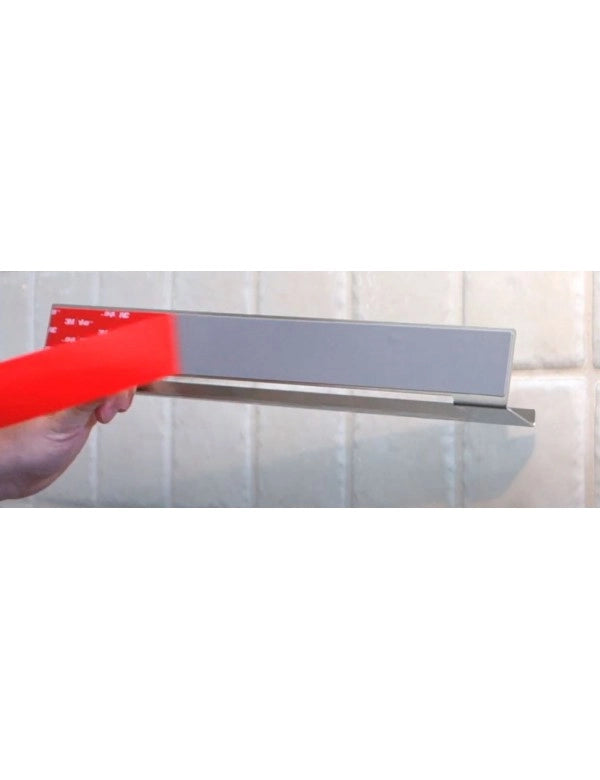Barra Portasciugamani NIVA in acciaio inox con adesivo 70 x33,5 x7 cm