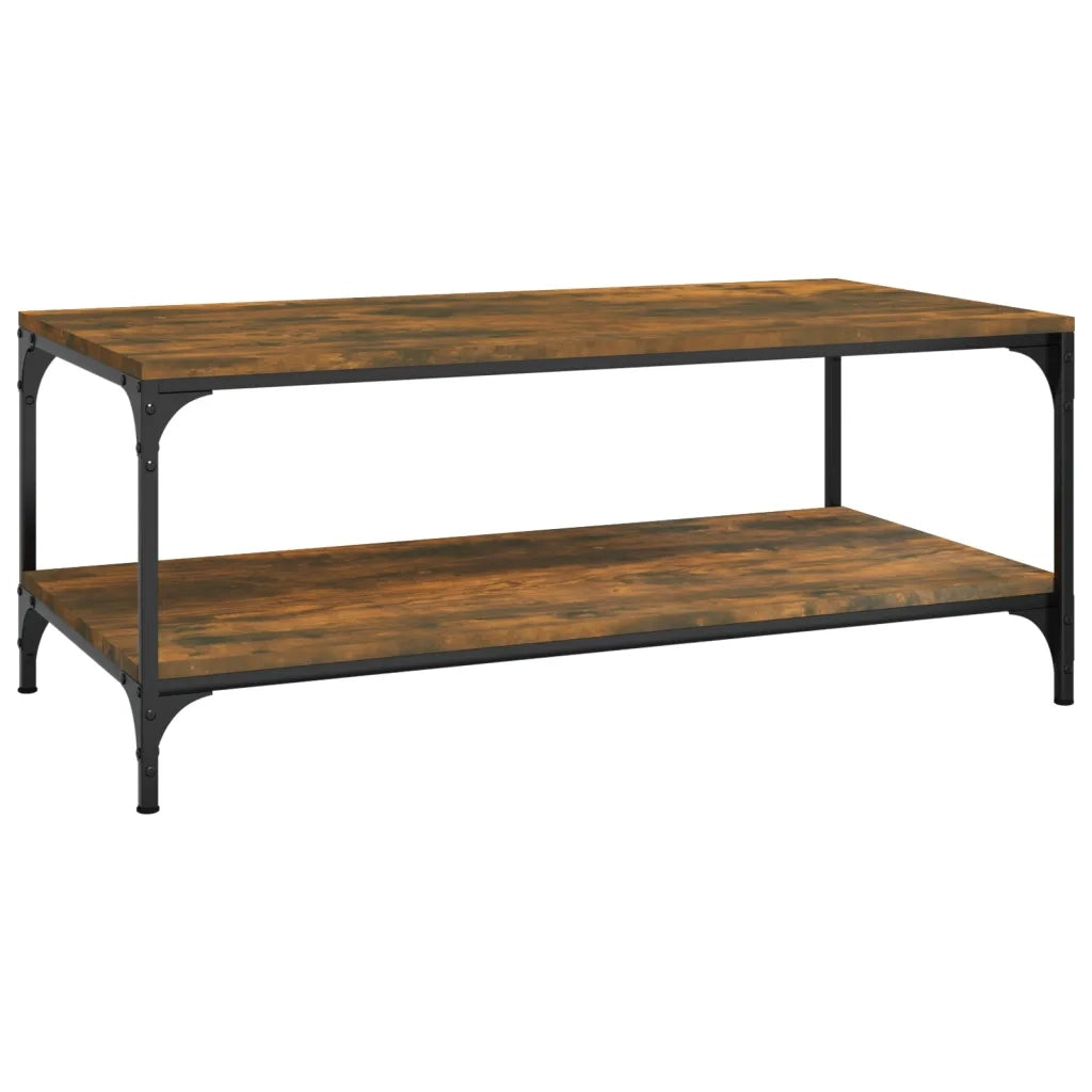 Tavolino da Salotto Rovere Fumo 100x50x40 cm Legno Multistrato 819364