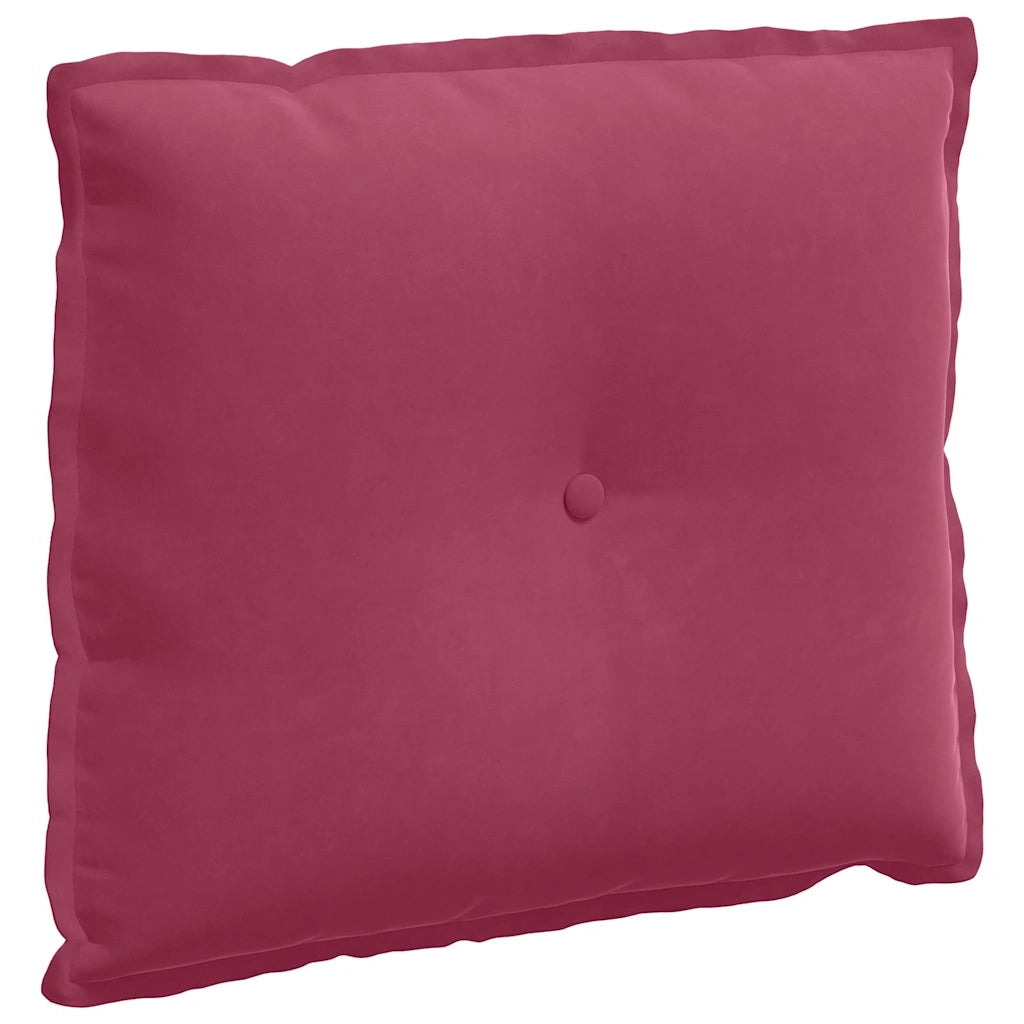 Cuscino per Schiena Rosso Vino 60 x 50 cm Tessuto in Cords 42014680