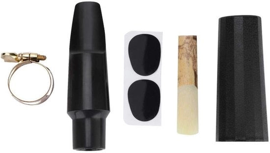 Set di saxofono tenore 5-in-1 - Bocchino - Cappuccio - Lamine - Pads - Strumento musicale con chiusura metallica - Accessori di saxofono