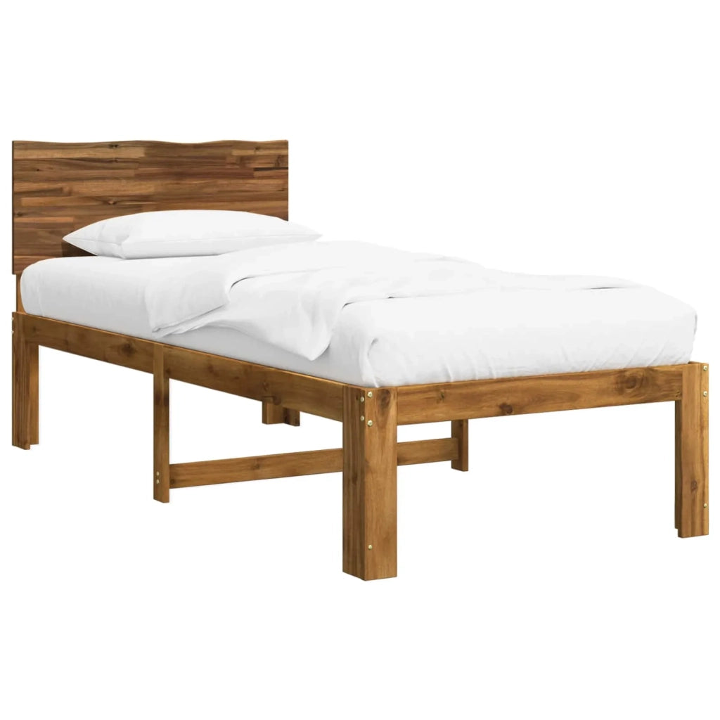 Letto Singolo con Testiera ROSTOCK Naturale 90 x 190 cm 903399