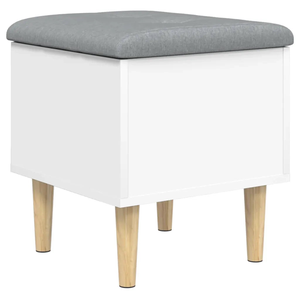Panca Portaoggetti Bianca 42x42x46 cm in Legno Multistrato 835061