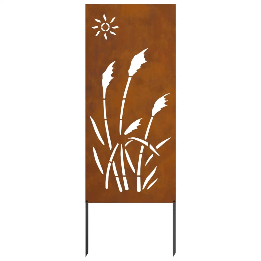 Schermo per privacy in giardino Traforo Ruggine 50 x 140 cm 876279