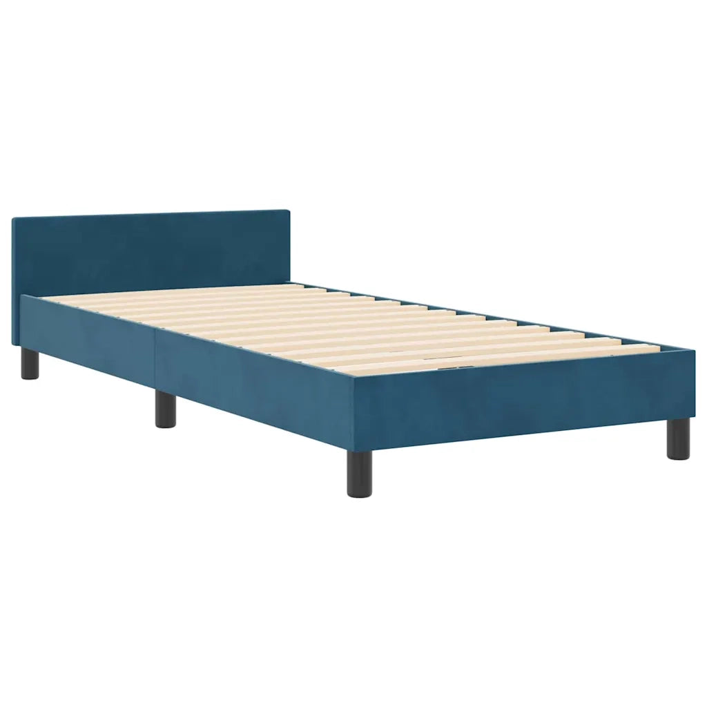 Letto a molle con testiera Blu Scuro 100 x 200 cm Velluto 3344859