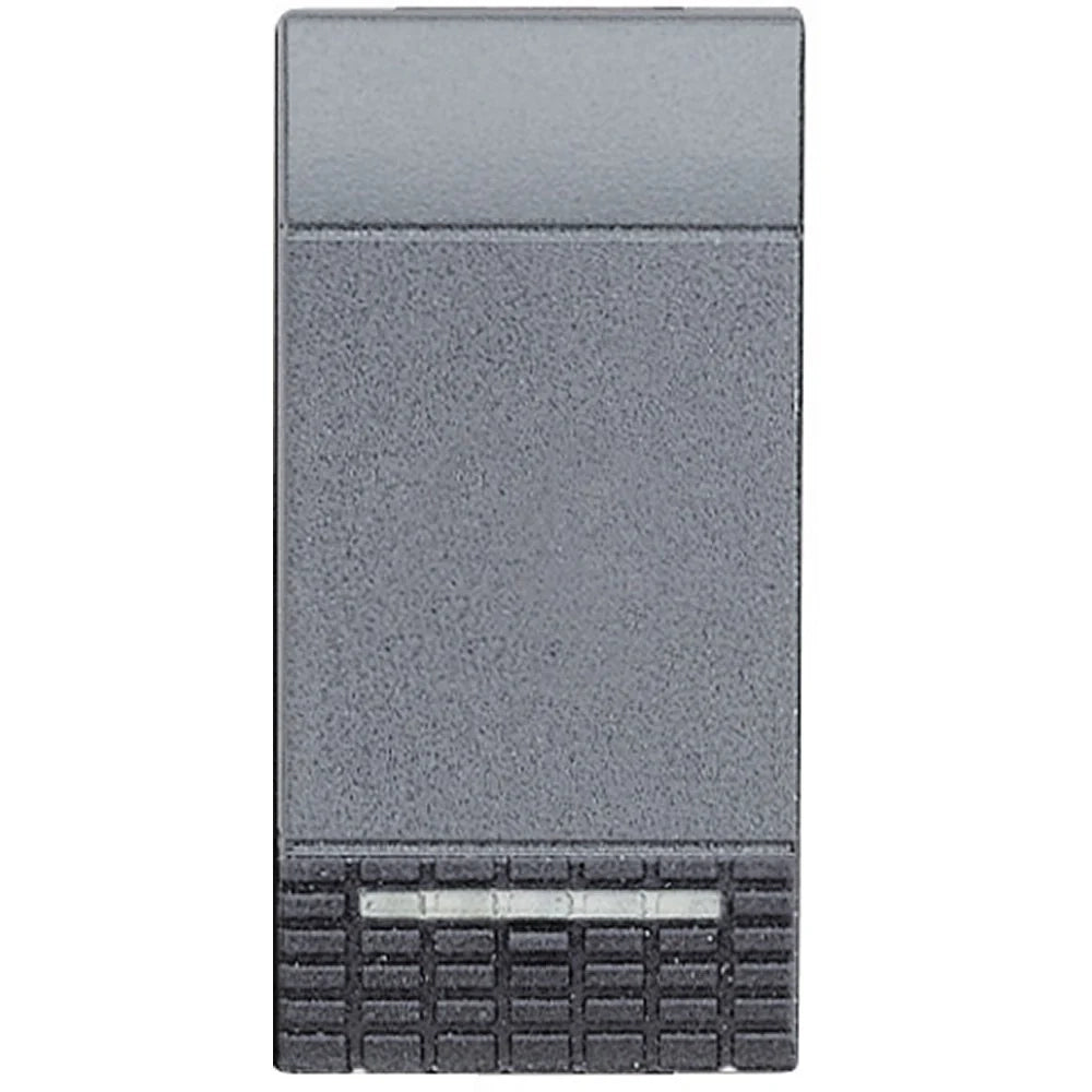 Living Light - Pulsante NO 2P 10A 1m antracite - L4044N