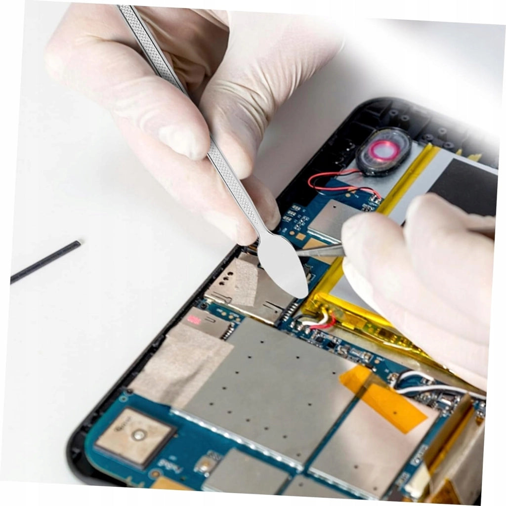 Set di Spatole Metalliche per Apertura e Riparazione Dispositivi Elettronici – 3 Pezzi, 6 Punte