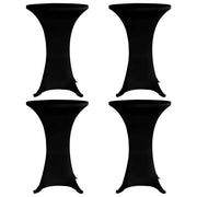 Coperture Verticali per Tavolo 4 pz Ã˜60 cm Nero Elastico cod mxl 44104