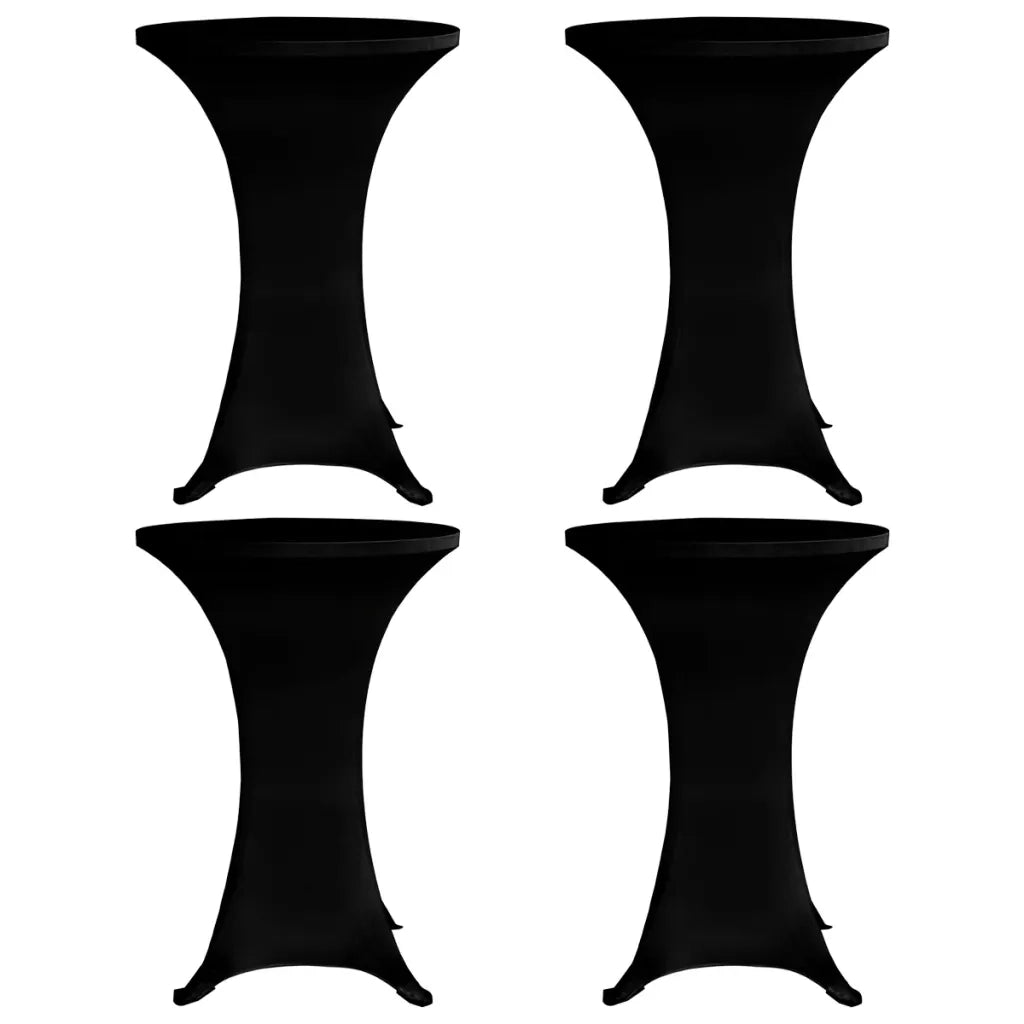 Coperture Verticali per Tavolo 4 pz Ã˜60 cm Nero Elastico cod mxl 44104