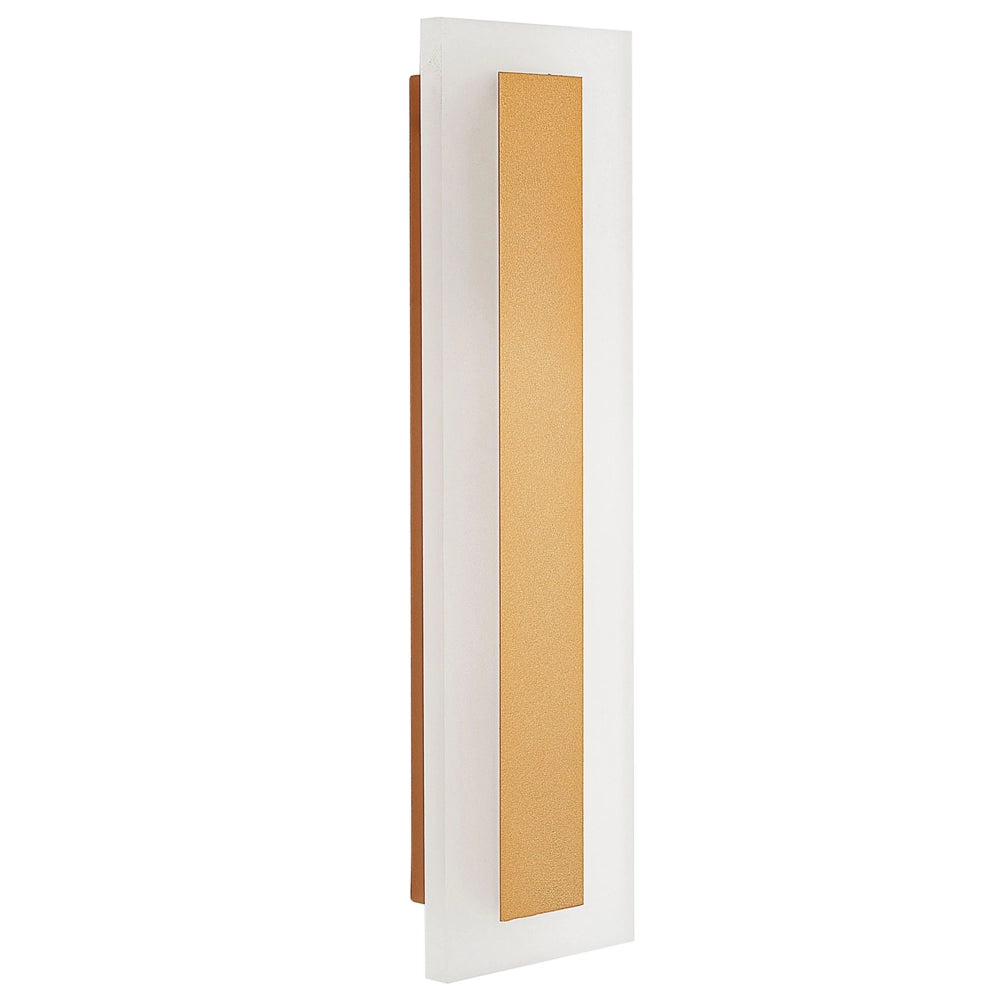 Lampada da parete a LED per esterni 30 cm acciaio oro esterno giardino terrazzo