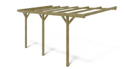Tettoia posto auto coperto in legno 3x5.24 m - 15 m2 - addossato  - CAR6 - ALTANKA
